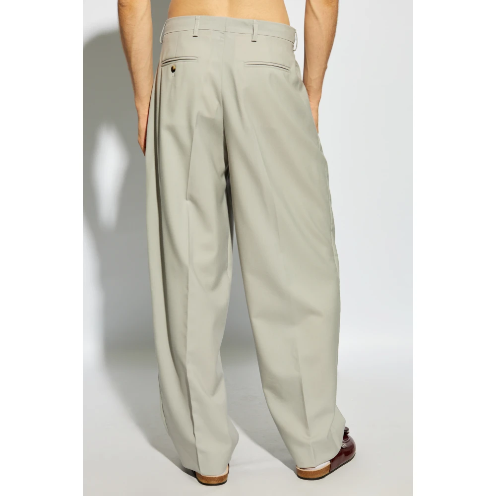 Marni Geplooide broek Gray Heren