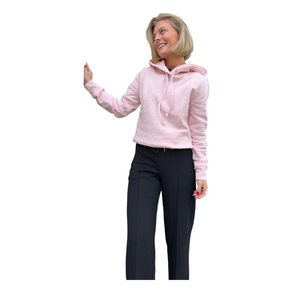 closed Katoenen hoodie met logoborduursel Pink Dames