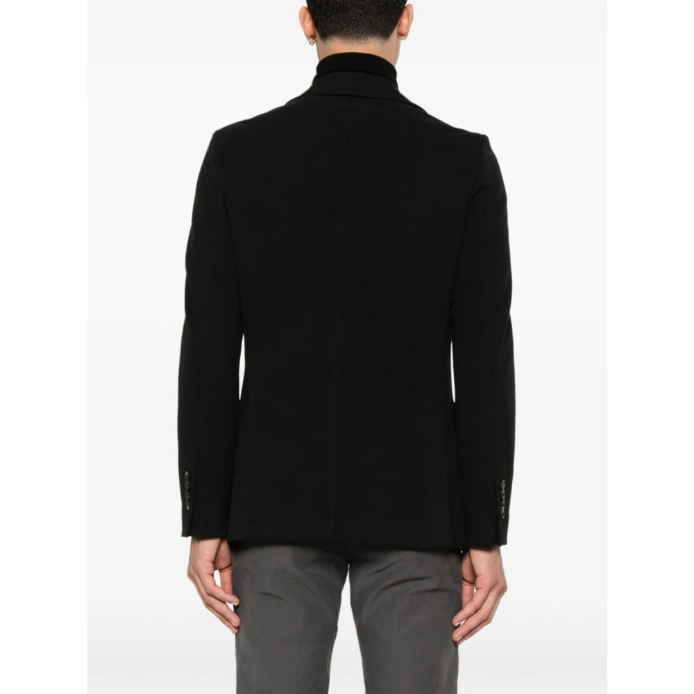 Circolo 1901 Zwarte jas met inkeping revers Black Heren
