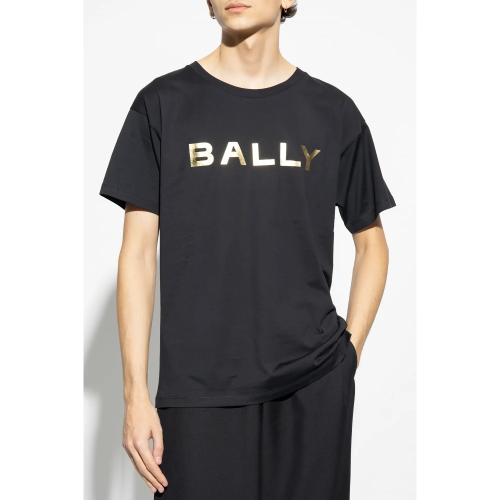 Bally T-shirt met korte mouwen en logo-opdruk Black Heren