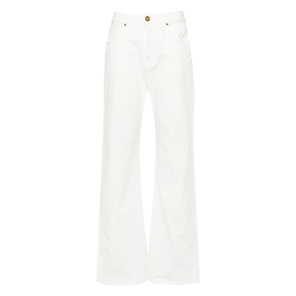 Pinko Witte Katoenen Stier Jeans White Dames