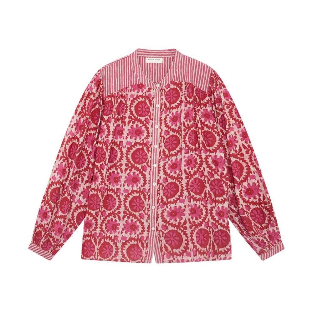 Maison Hotel Leandra Lange Mouw Blouse Pink Dames