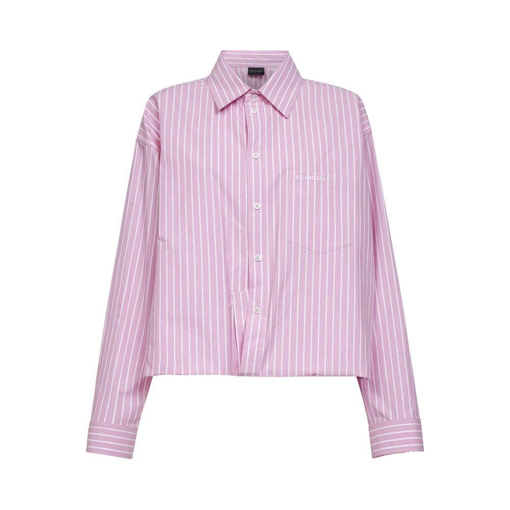 Balenciaga Women's Pink Striped Shirt - Shirts - S - Blouses & Shirts