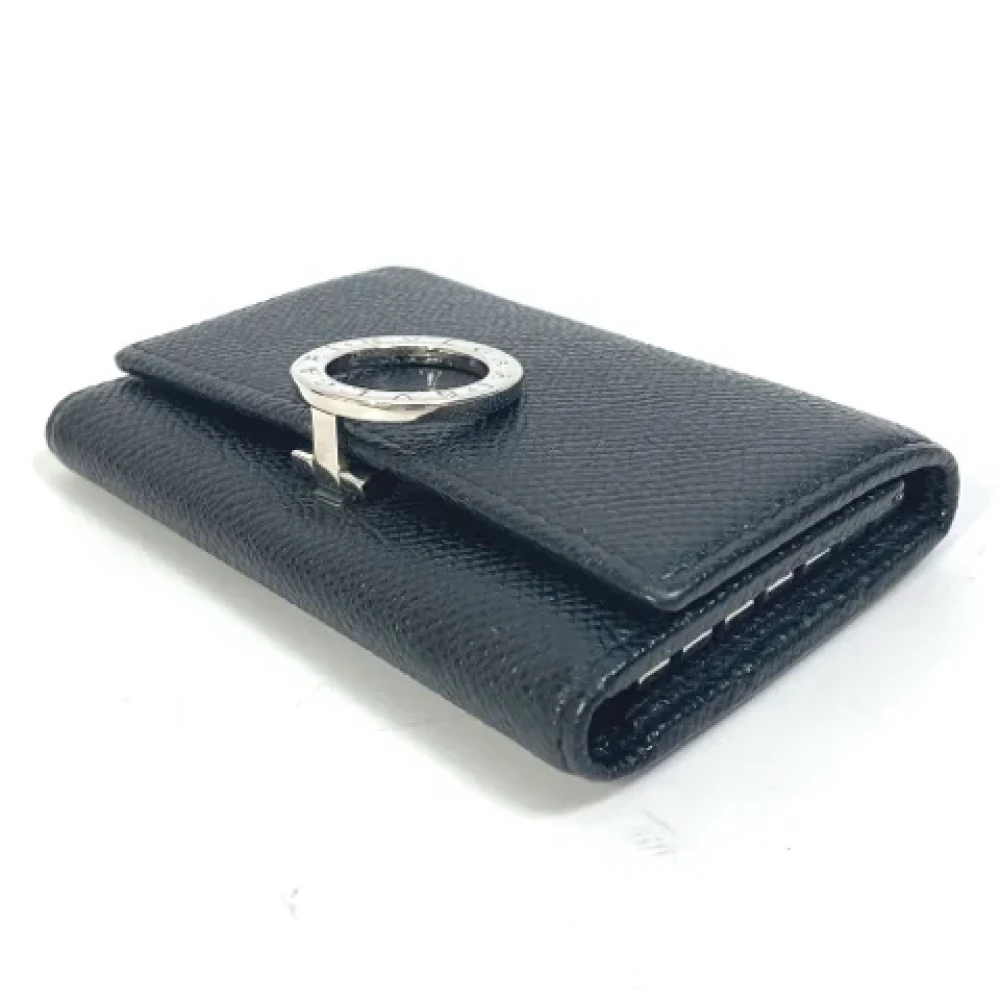 Bvlgari Vintage Pre-owned Leather key-holders Black Heren