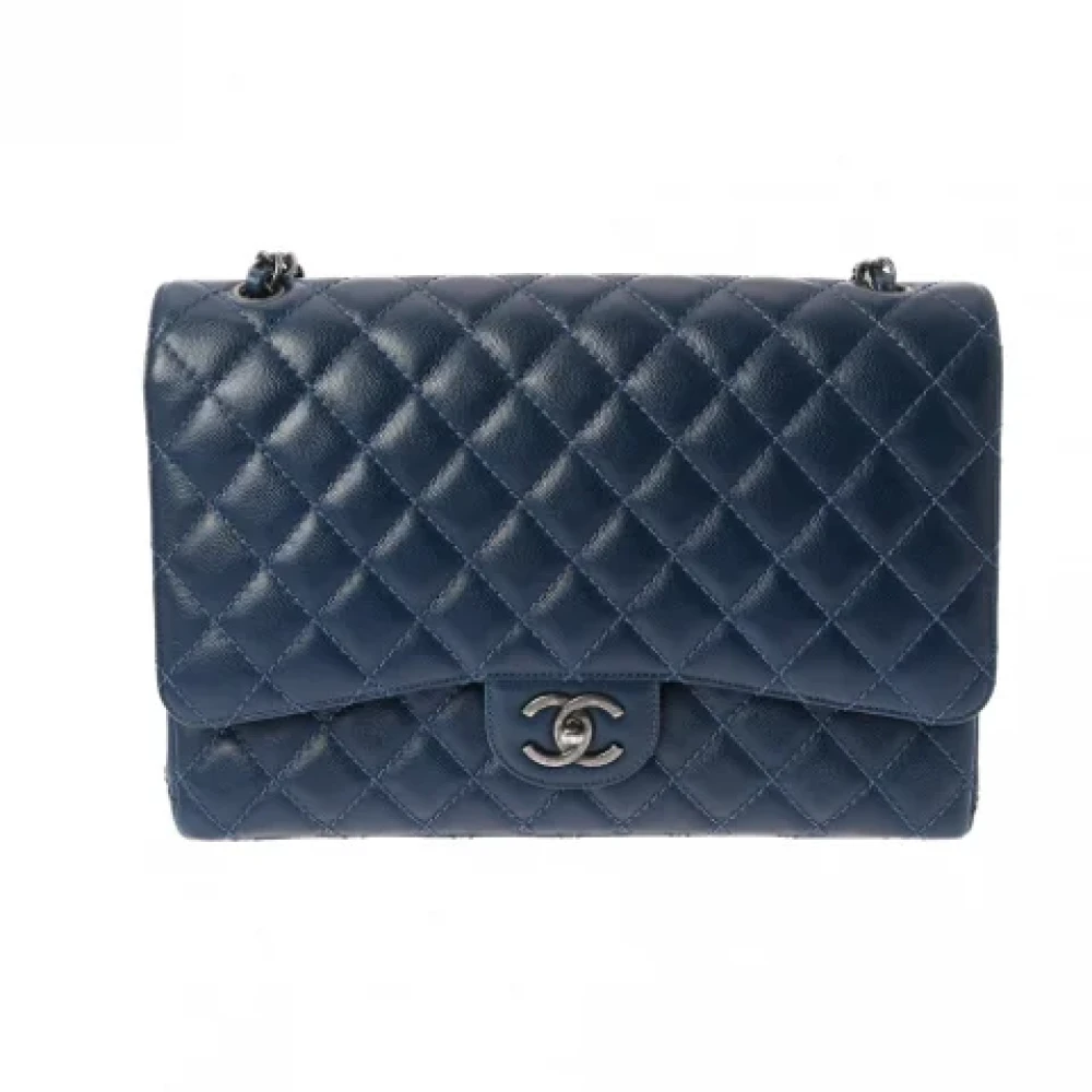 Chanel Vintage Pre-owned Leather chanel-bags Blue Dames