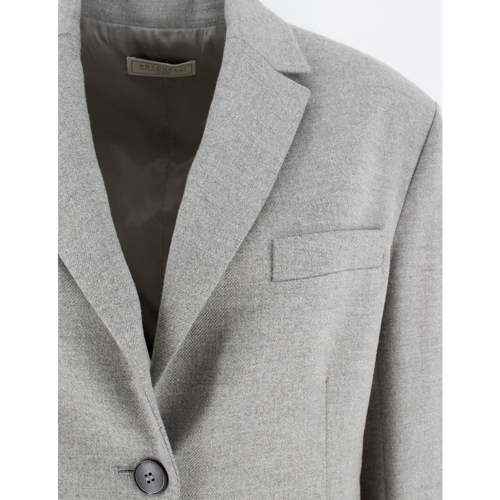 Antonelli Firenze Slim Fit Melange Jas Gray Dames