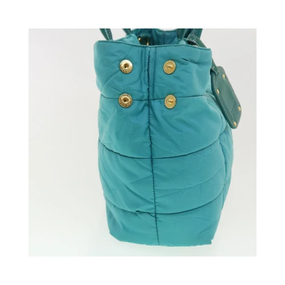 Prada Vintage Pre-owned Nylon handbags Blue Dames