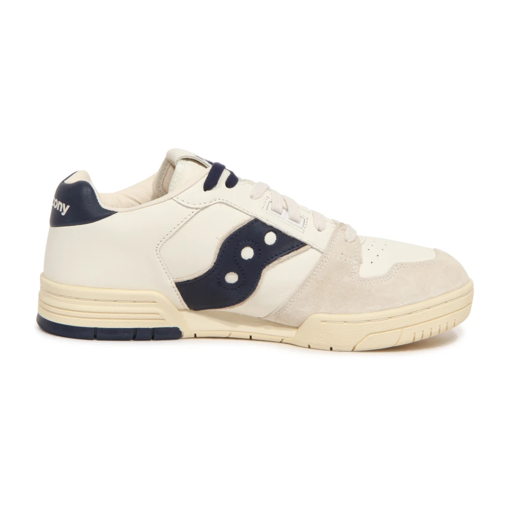 Saucony Men's Beige Sneakers, 7 Uk, Low /Blue Sonic Shoes