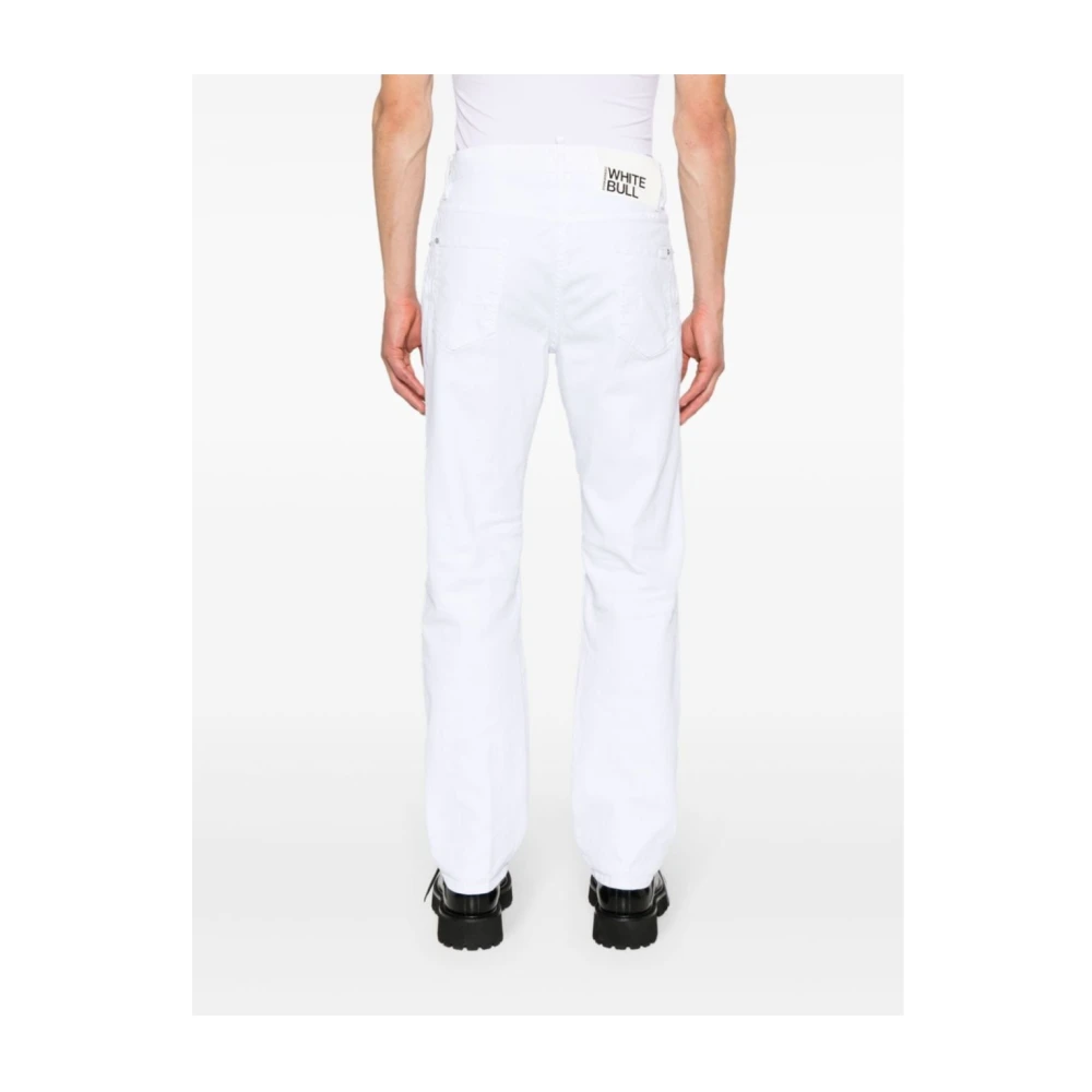 Dsquared2 5-Pocket Jeans in Stone Washed White Heren