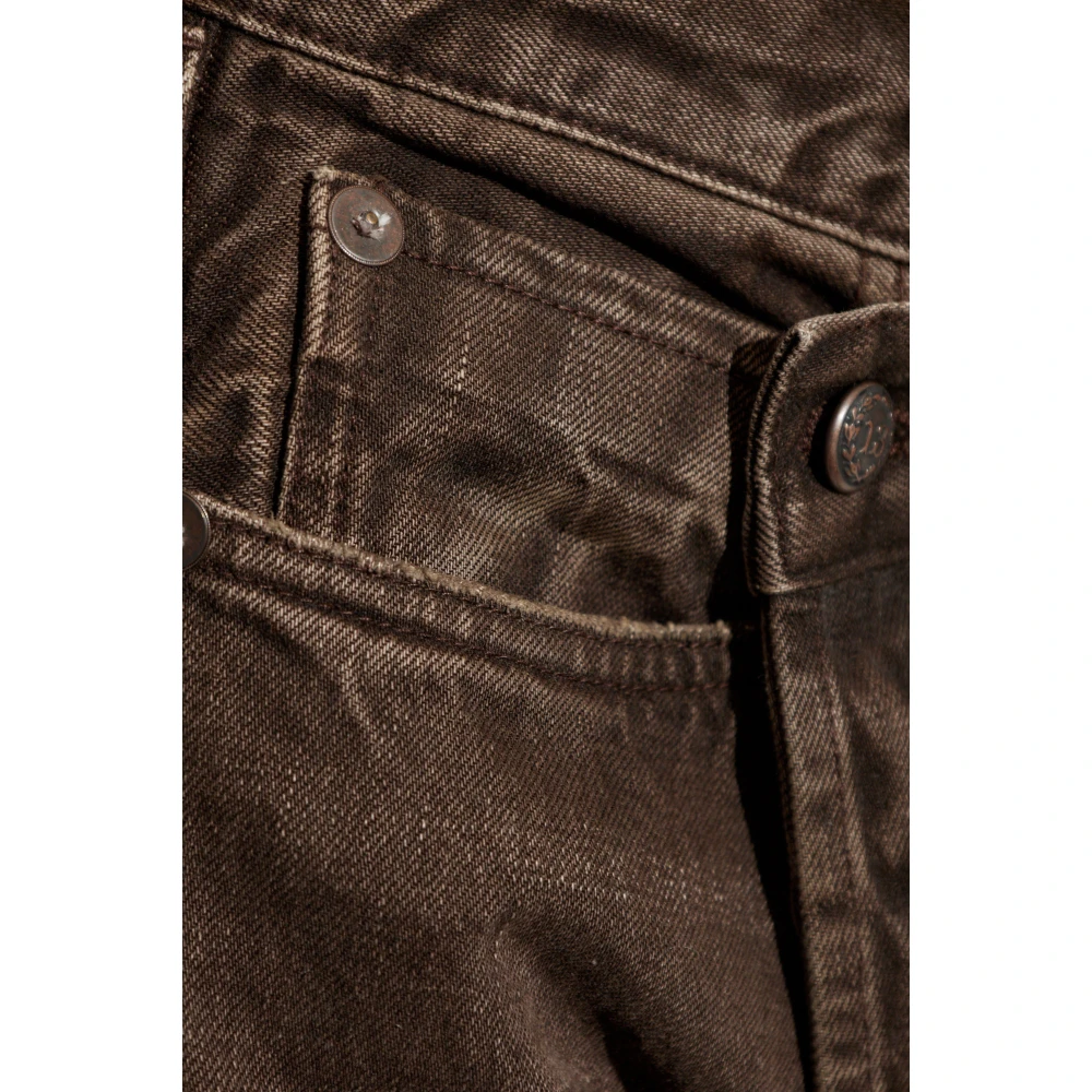 R13 Jeans met logo Brown Dames