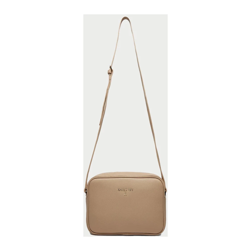 PATRIZIA PEPE Beige Leren Cameratas met Verstelbare Band Beige Dames