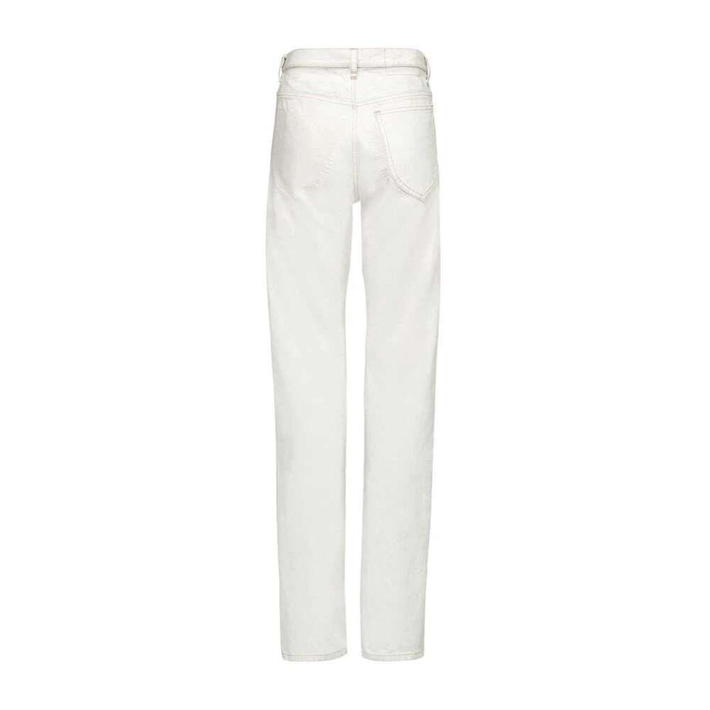 Maison Margiela Witte Denim Jeans met Hoge Taille White Dames