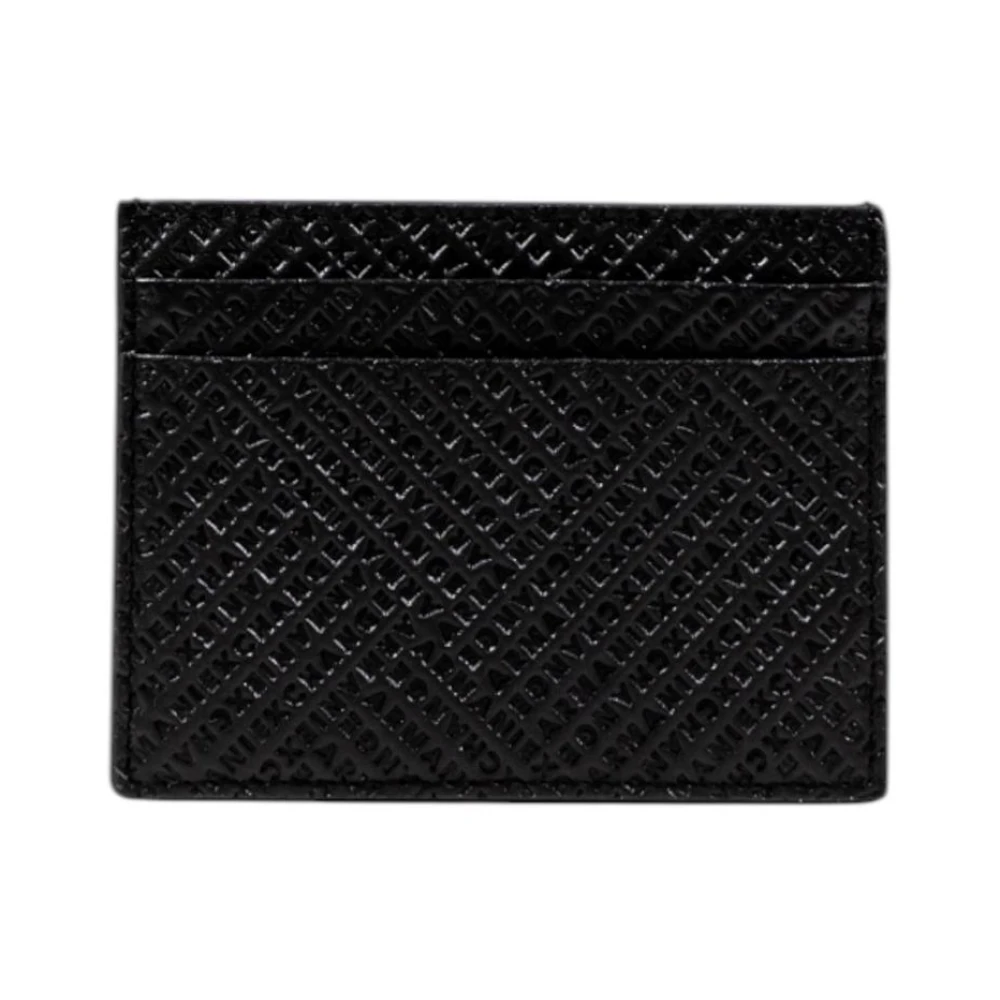 Armani Exchange Men's Black Leather Wallet With Inside Compartts