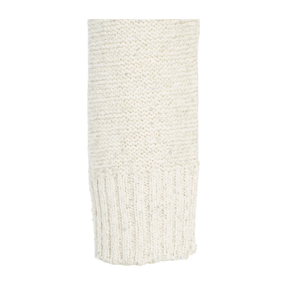 Kaos Beige Gebreide Trui Met Pailletten Beige Dames
