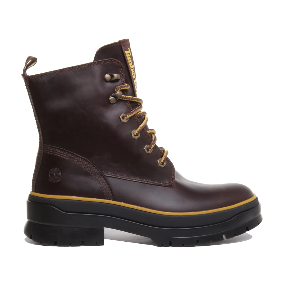 Timberland Women's Brown Lace-Up Boots, 3 Uk, Winter Lace Up Boots