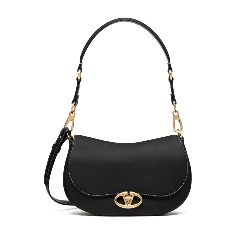 Valentino Garavani Ohval Small Shoulder Bag - Female - Shoulder Bags - Black - One Size - Bags