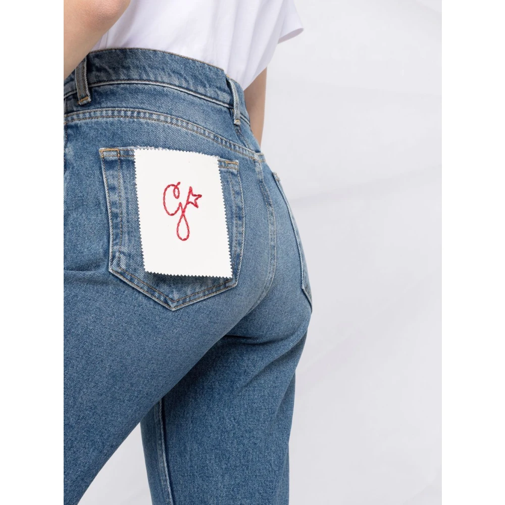 Golden Goose Blauwe Denim Straight Jeans Blue Dames