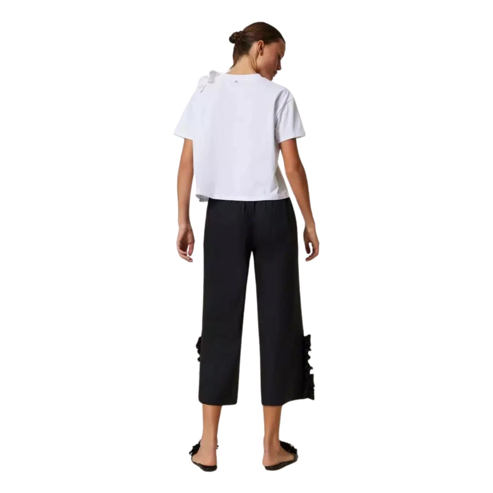 Twinset Cropped Trousers Black Dames