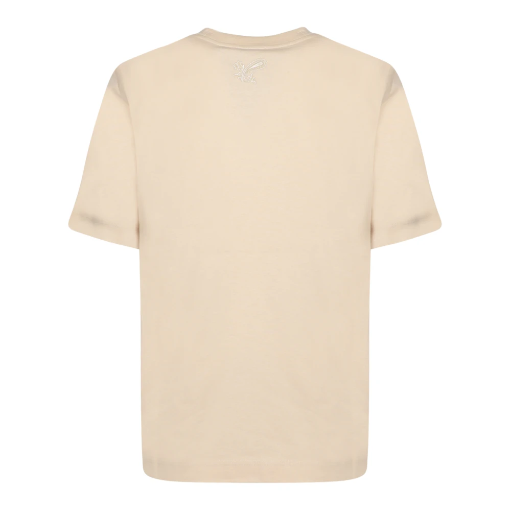 Burberry Beige T-shirt met geborduurd logo Beige Dames