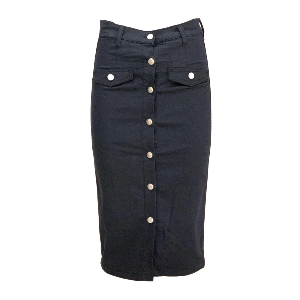 Liu Jo Vrouw Blauw Elegante Longuette Rok