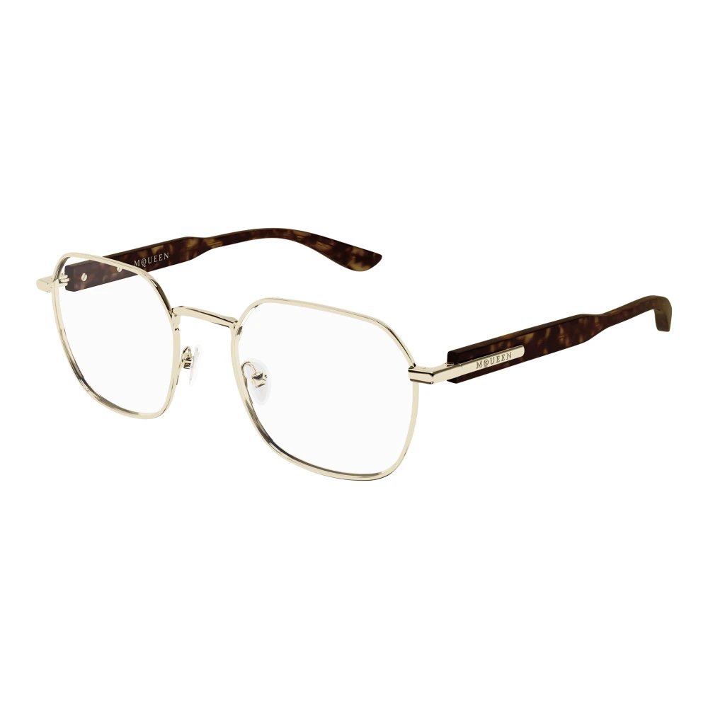 Alexander mcqueen Gouden Brillenmontuur Am0499O Zonnebril Yellow Unisex