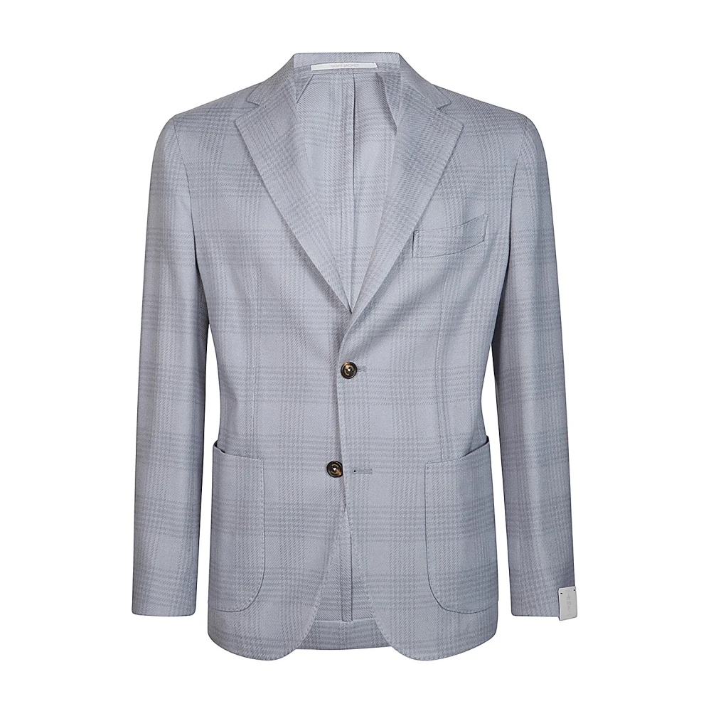 Eleventy Men's Blue Blazers, 3XL, Silk Cashmere Single-Breasted Jacket