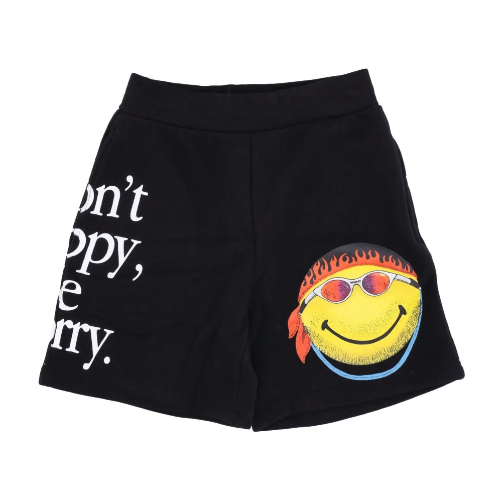 Market Smiley Logo Sweatshorts Zwart Black Heren