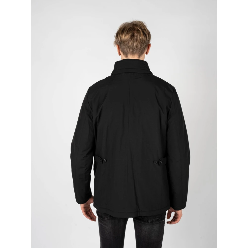 Geox Elegante Winddichte Jas Black Heren