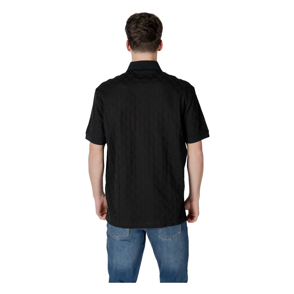 Armani Exchange Katoenen Polo Shirt Black Heren