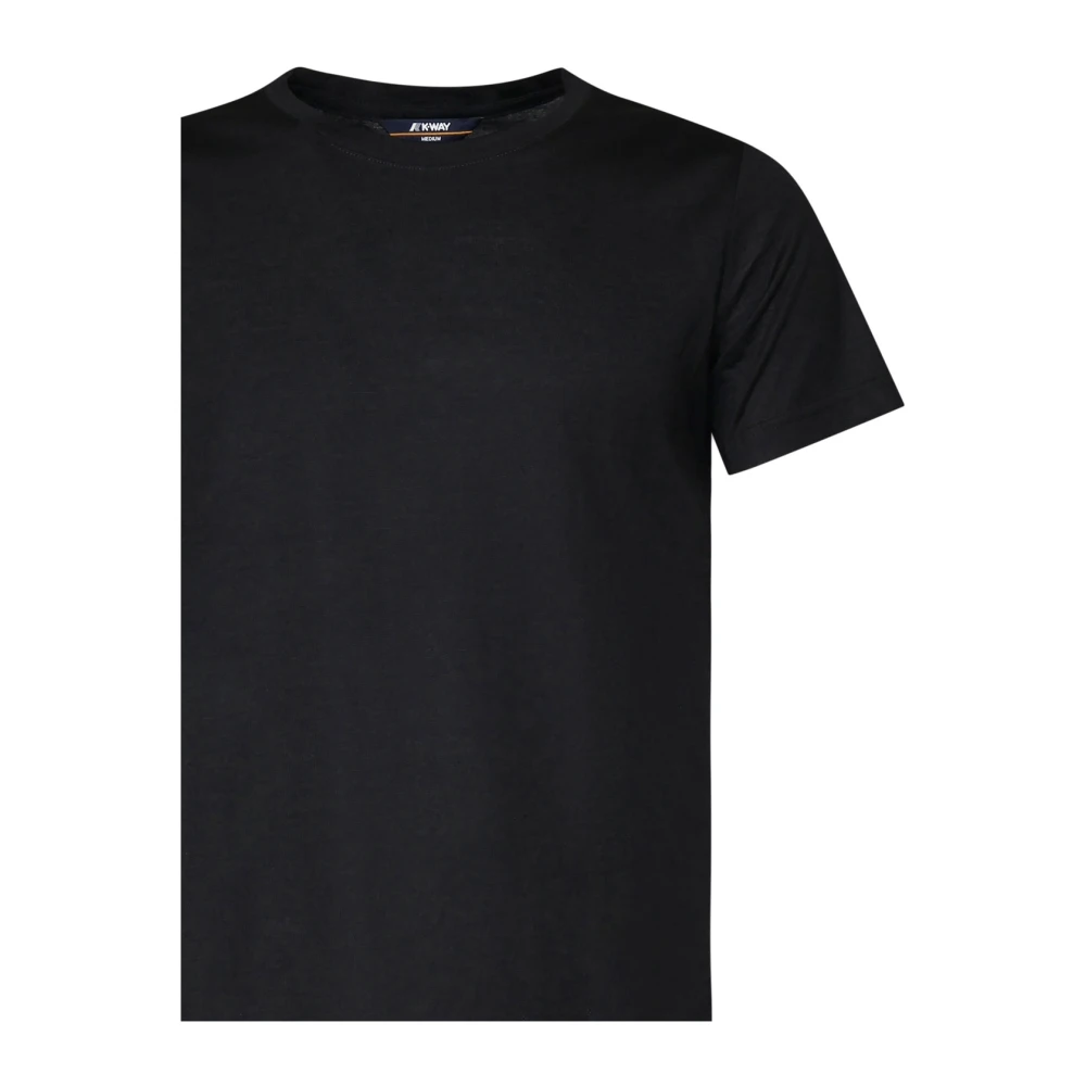 K-way Groen Zwart Bos Katoenen T-shirt Black Heren