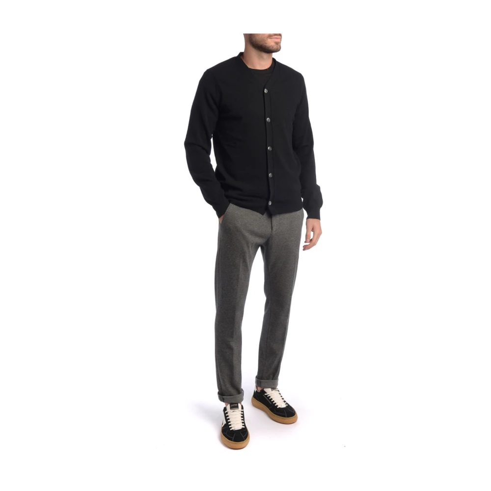 Comme des Garçons Zwarte Wollen V-hals Vest Black Heren