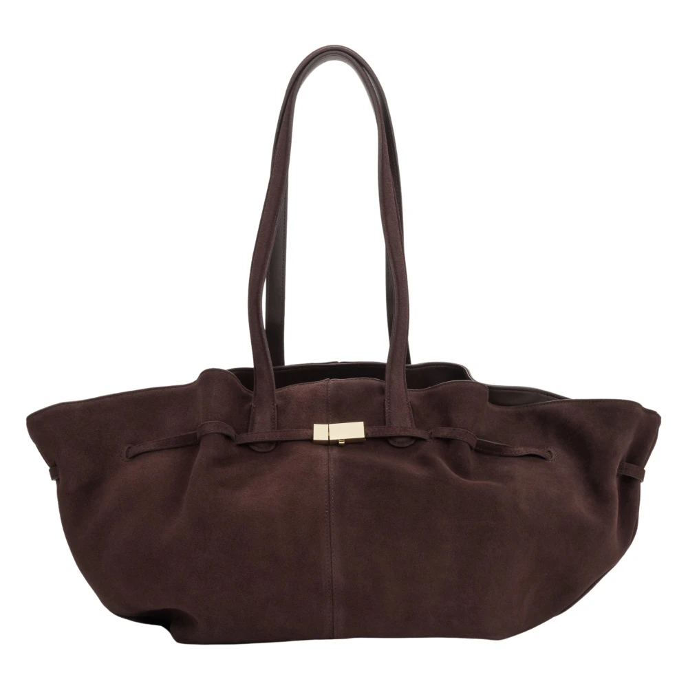 Estro Women's Brown Velour Shoulder Bag - Shoulder Bags - One Size - Bags