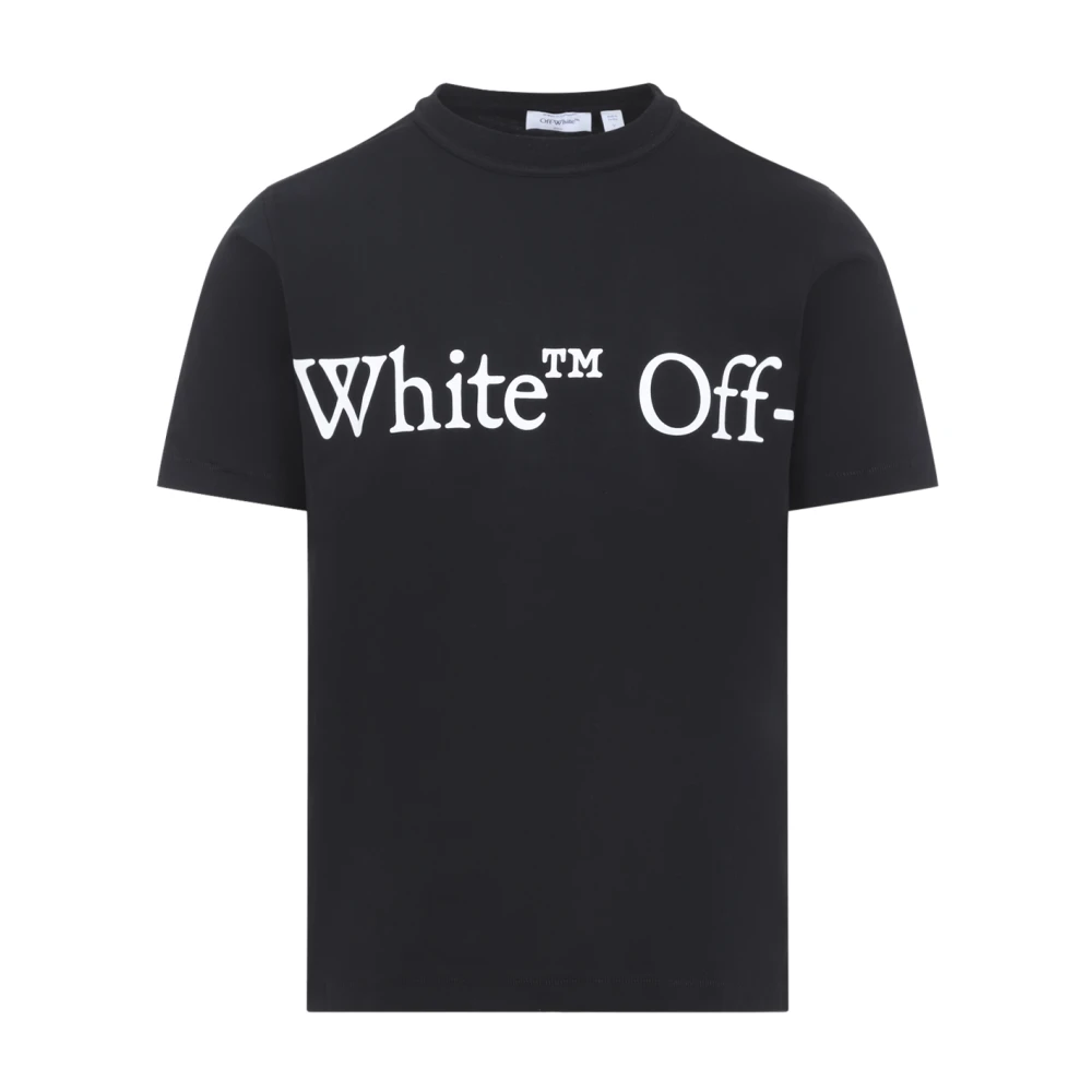 Off White Black T-Shirts, Male, Xl, Bookish Scarf Regular S/S Tee