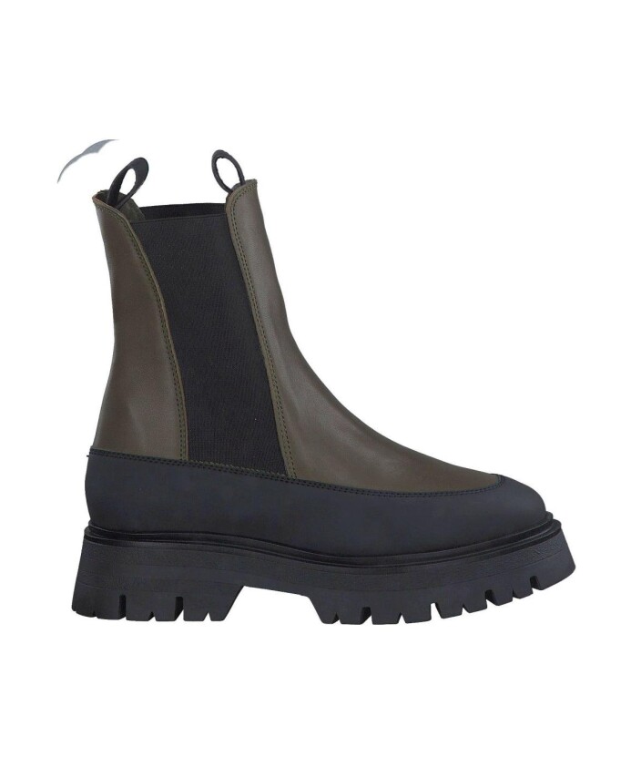 stylish-green-leather-booties