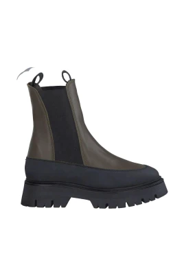 Stilrena gröna läderboots