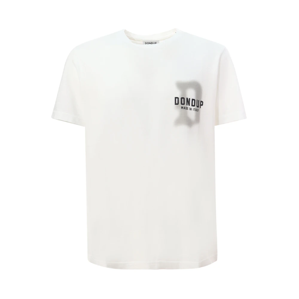 Dondup Witte Crew-neck T-shirt met Logo White Heren