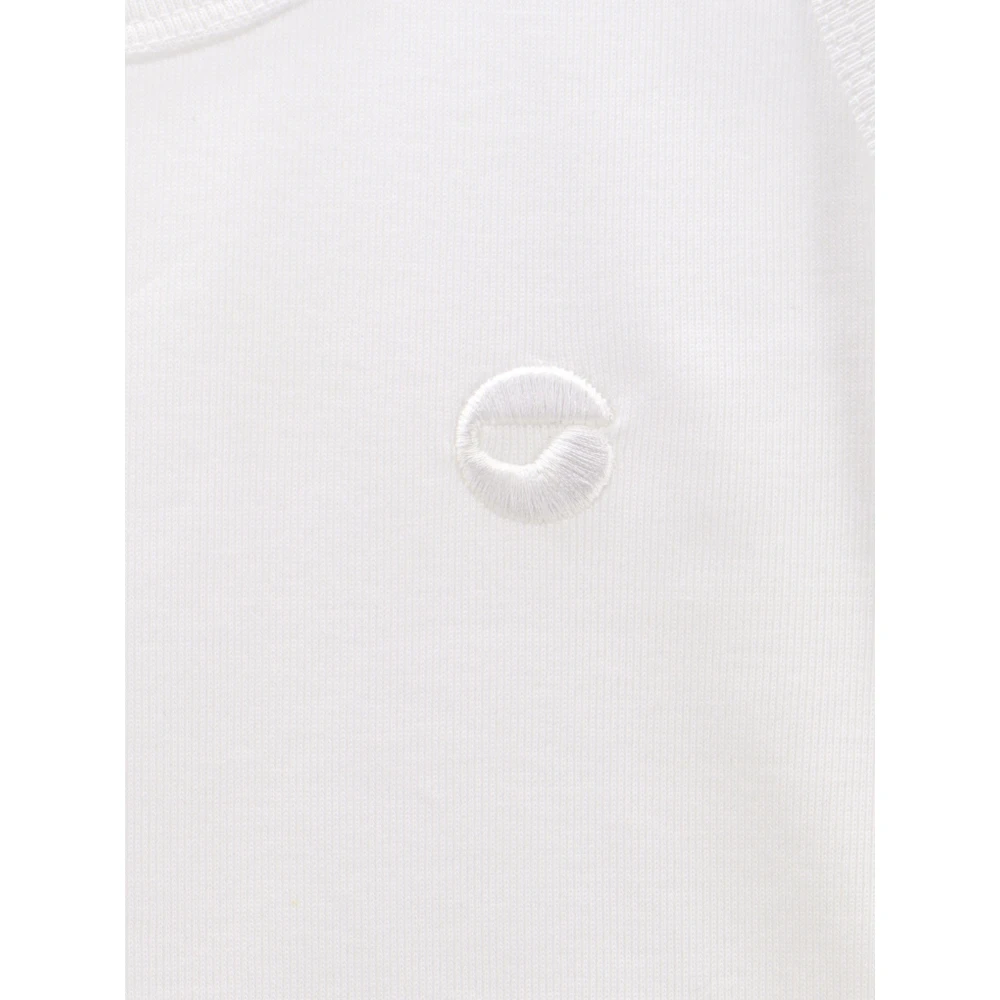 Coperni Witte Mouwloze Top met Geborduurd Logo White Dames