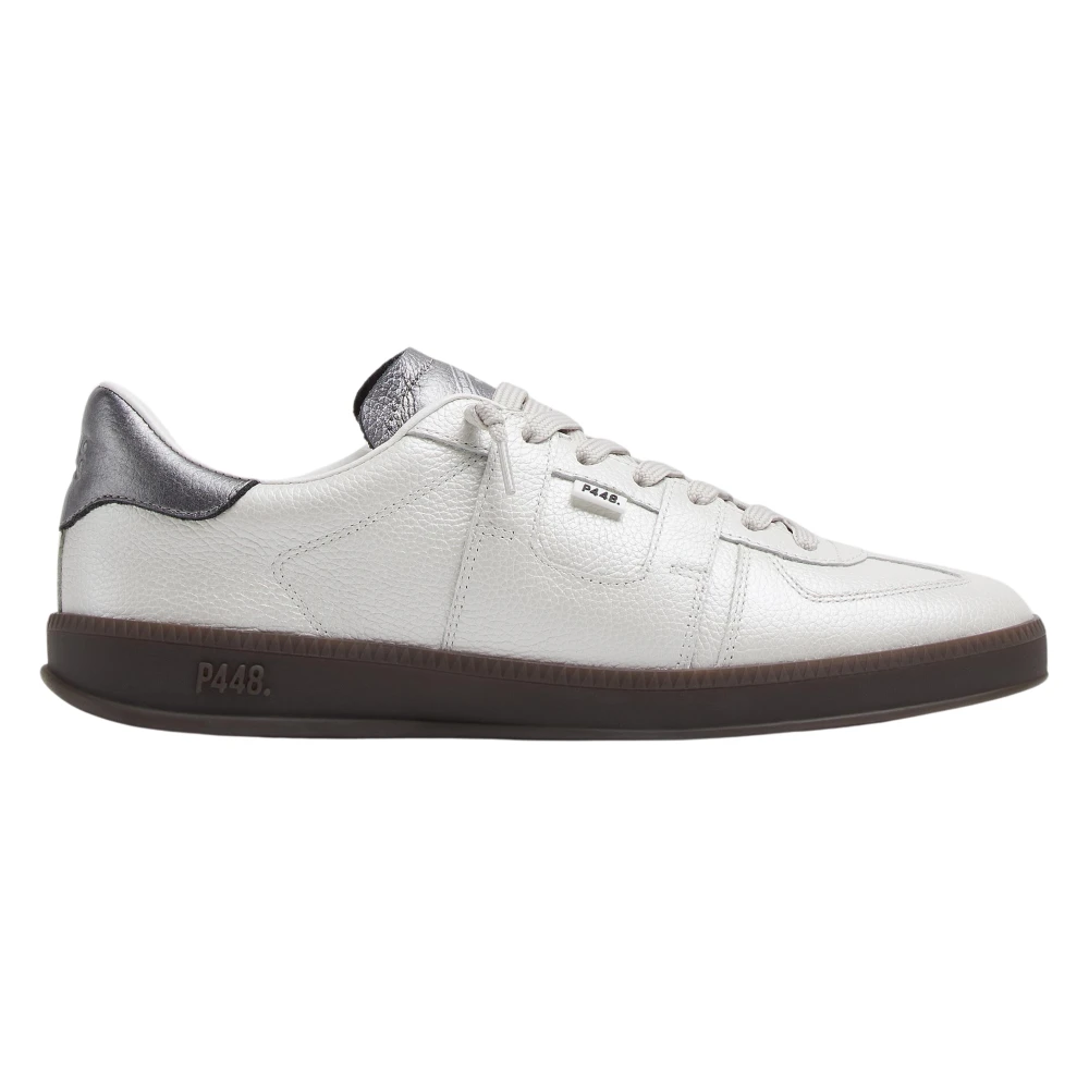 P448 Parelwitte Metalen Sneakers Dames Schoenen