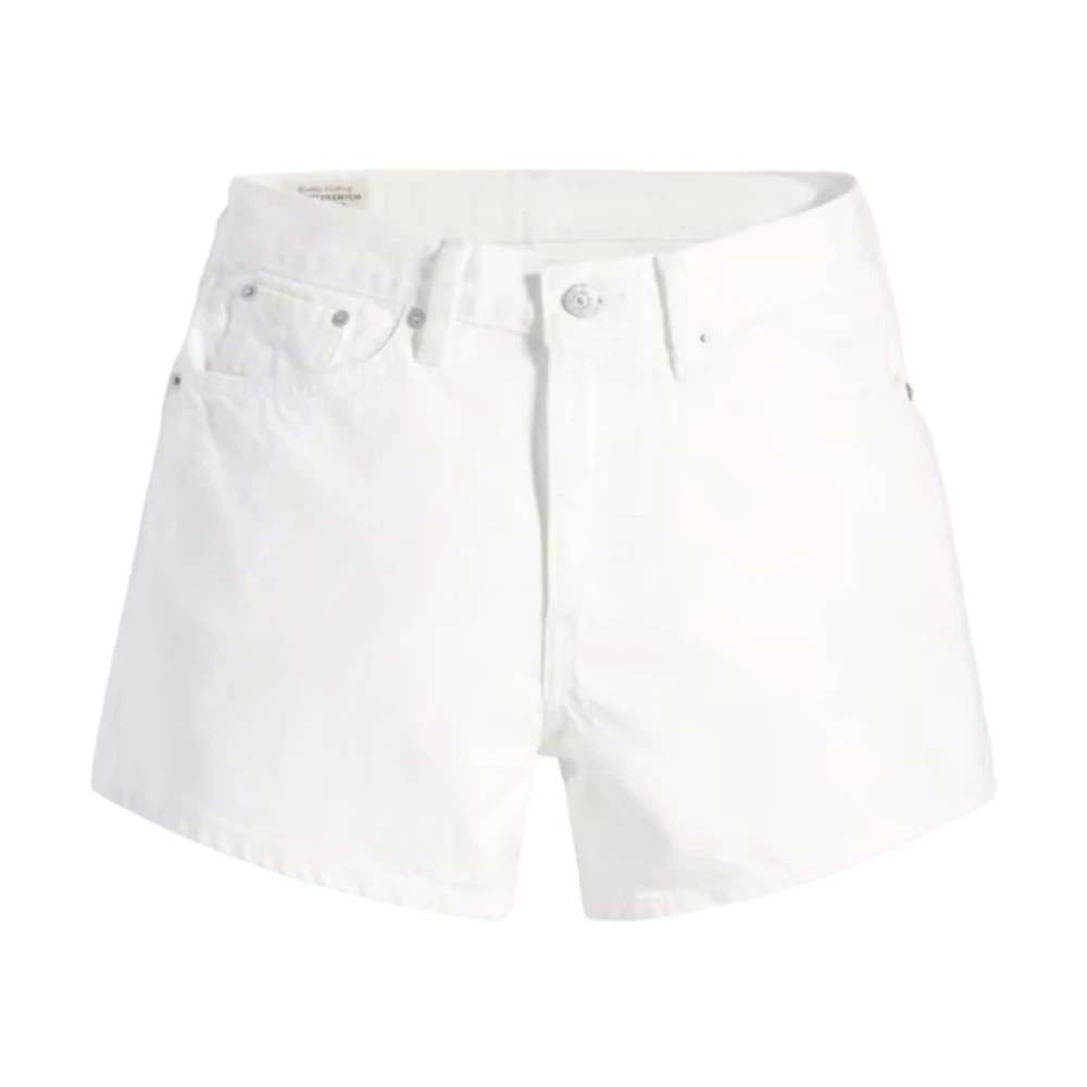 Levi's Korte 80s Moeder Sneeuw White Dames