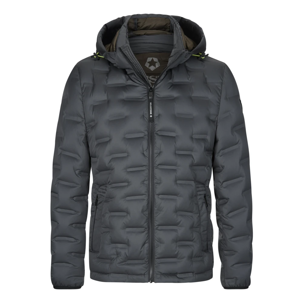 Milestone Waterdichte donsjas met afneembare capuchon Gray Heren