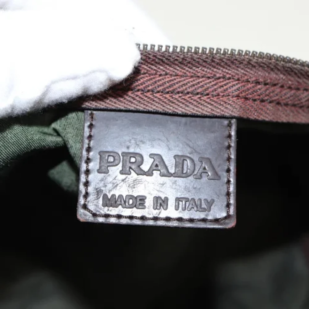 Prada Vintage Pre-owned Fabric clutches Green Dames