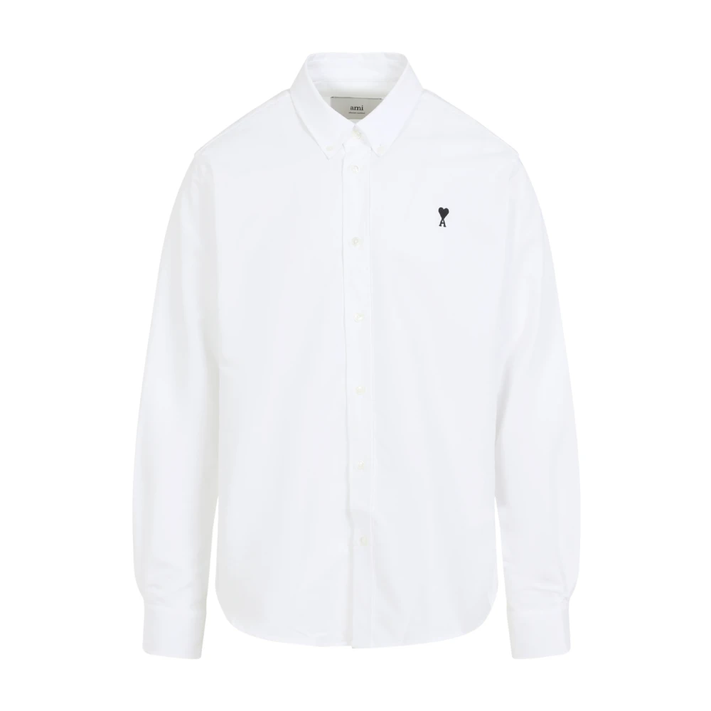 Ami Paris Vit Neutral Bomullsskjorta Aw25