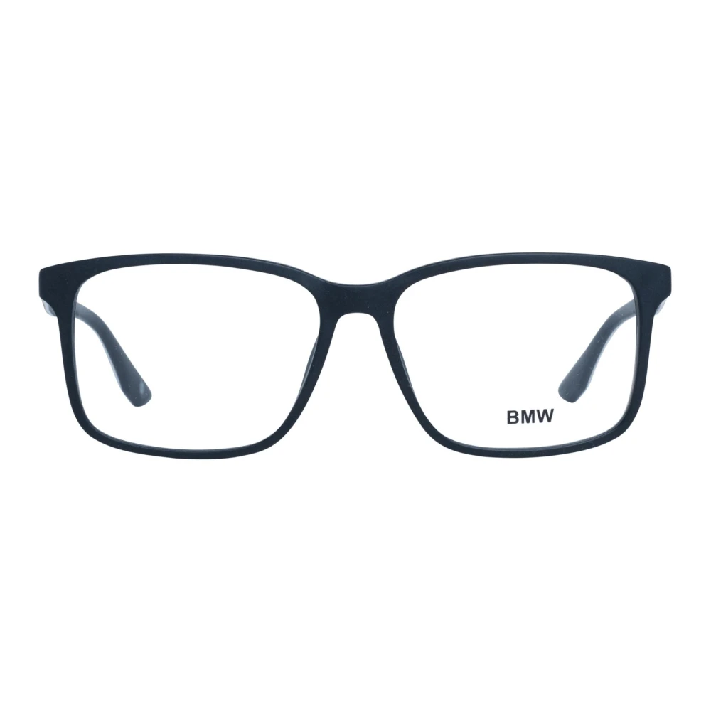 BMW Zwarte Vierkante Kunststof Optische Frames Black Heren