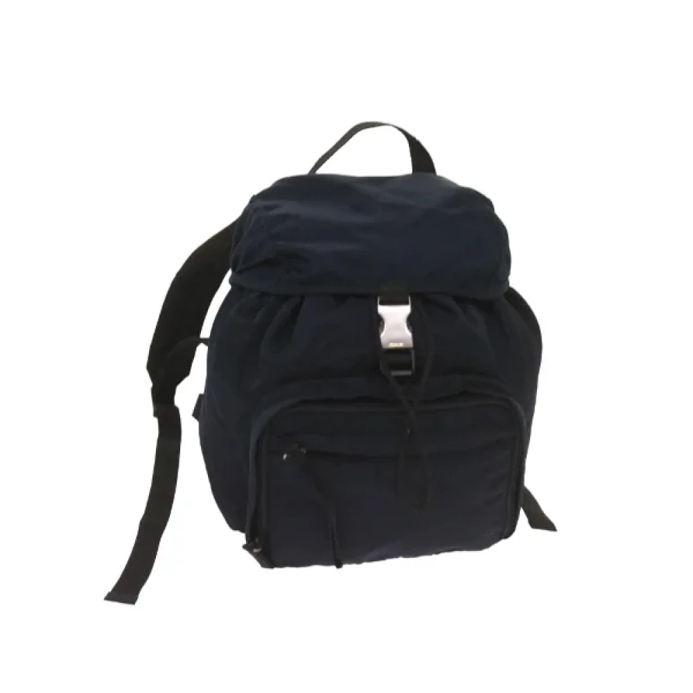 Prada Vintage Pre-owned Nylon backpacks Blue Dames