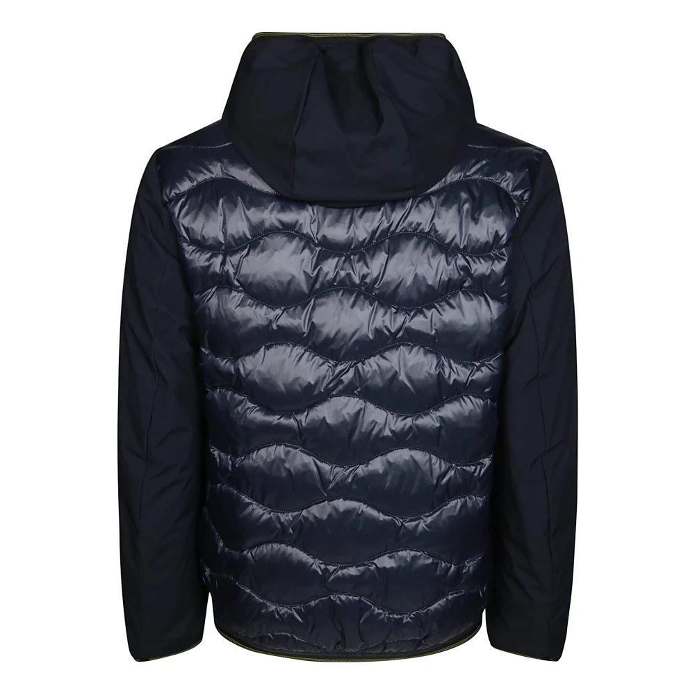 Blauer Gewatteerde jas met capuchon Blue Heren