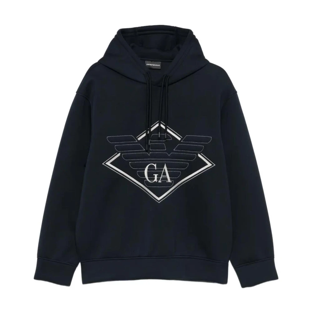 Emporio Armani Homme Bleu Sweatshirts Et Sweats À Capuche, Taille: M Logo Sweat À Capuche