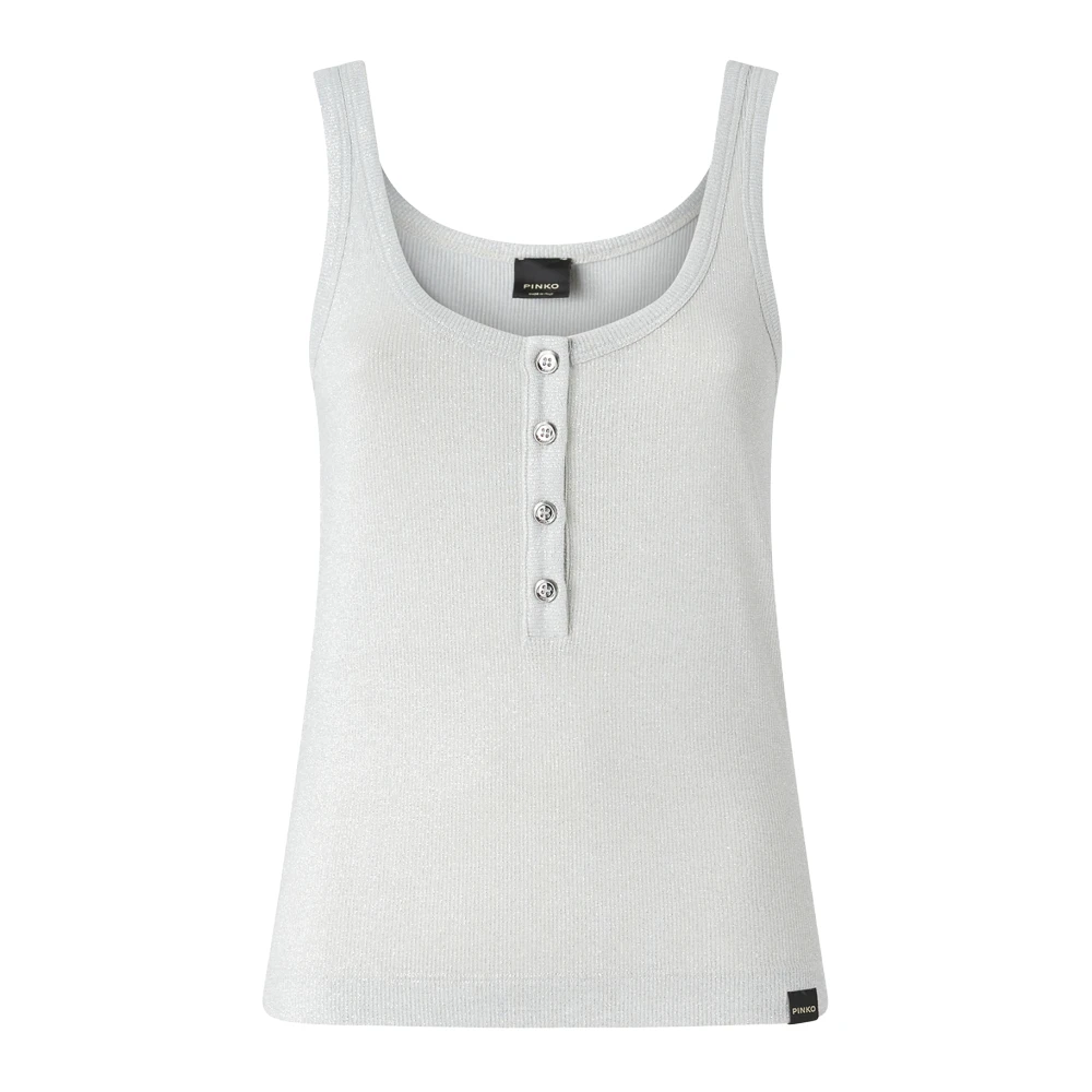 Pinko Mouwloze Top in Trendy Stijl Gray Dames