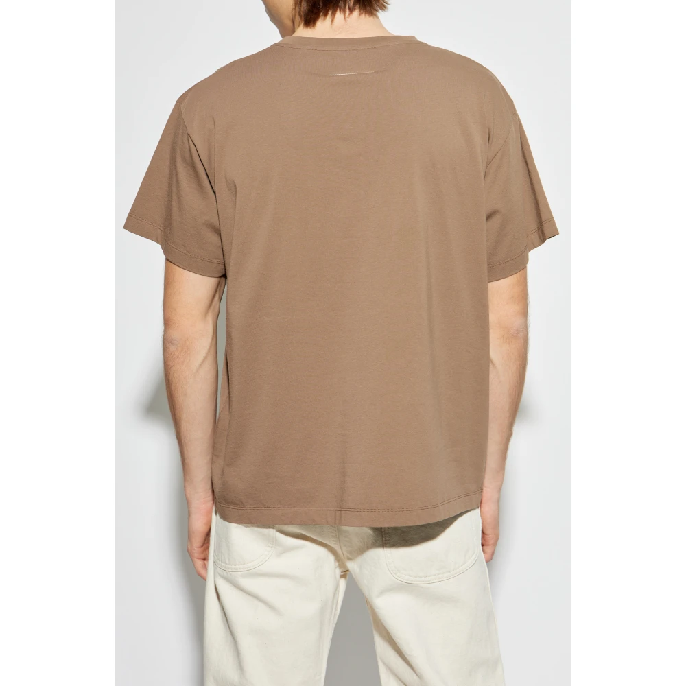 MM6 Maison Margiela T-shirt met print Brown Heren