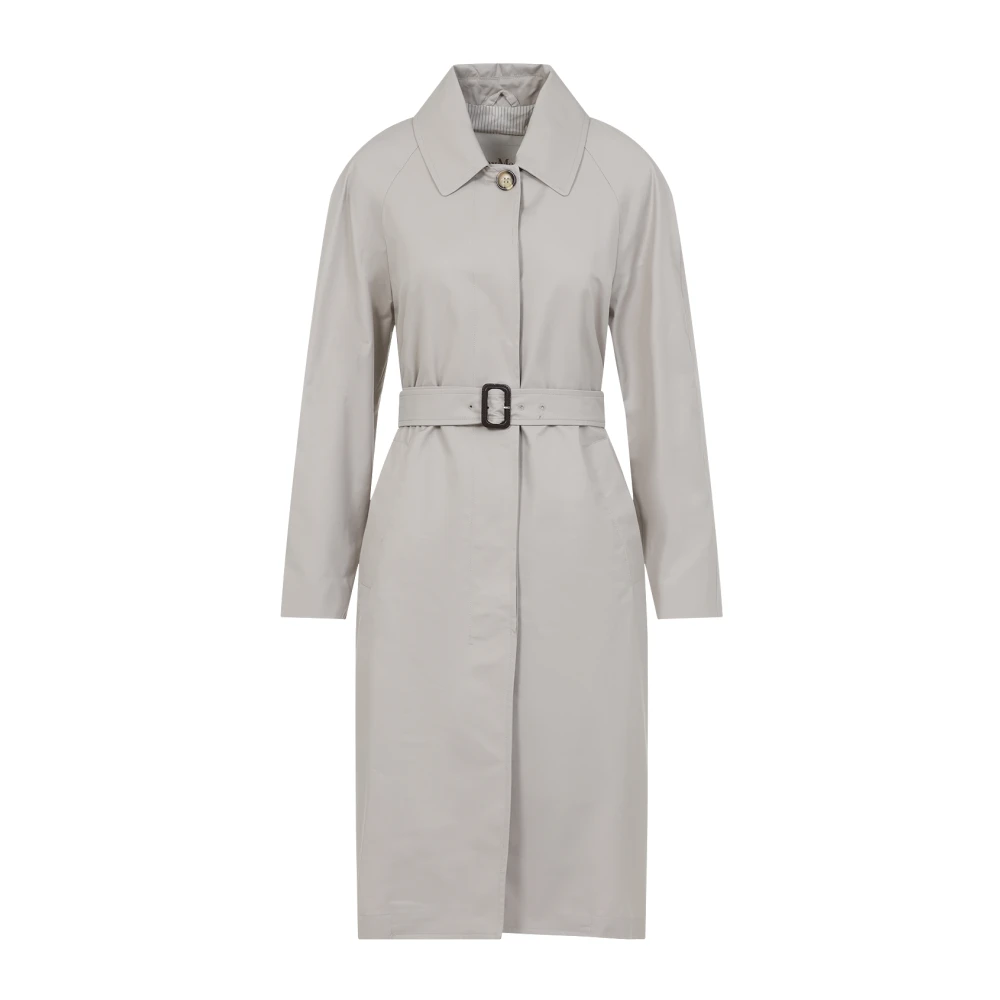 Max Mara Witte Zand Orleans Trench Coat Gray Dames