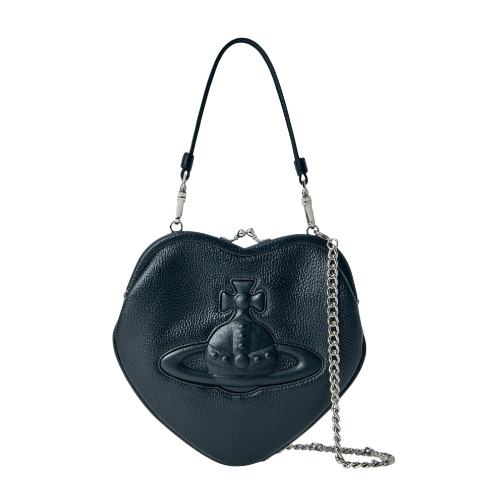Vivienne Westwood Women's Black Mini Bags, One Size, Belle Heart Frame Purse